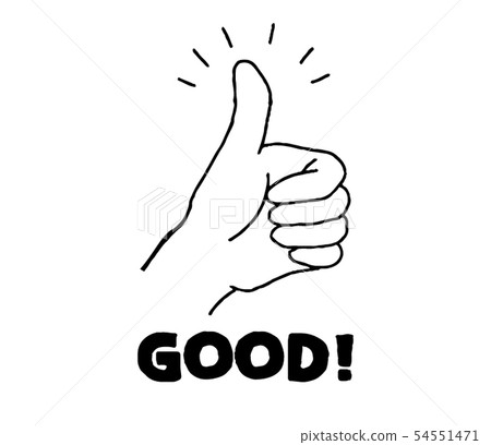 Handwritten letter with good sign (simple) 54551471