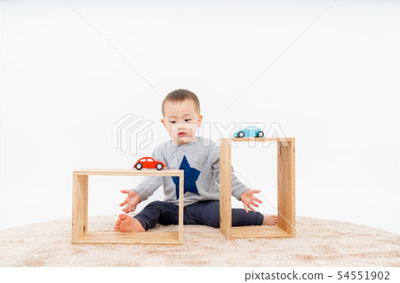 Boy 1 Year Old Car Stock Photo 54551902 Pixta