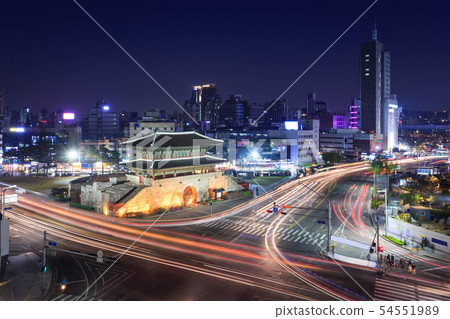 Seoul city and Dongdaemun gate, South Korea Seoul city and Dongdaemun gate, South Korea 54551989