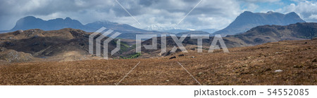 Panorama of the hills of Assynt 54552085