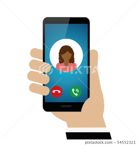 person calling with smartphone avatar 54552321