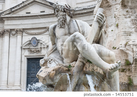 Zeus Statue in Bernini's Fountain of the Four Zeus Statue in Bernini's Fountain of the Four 54553751