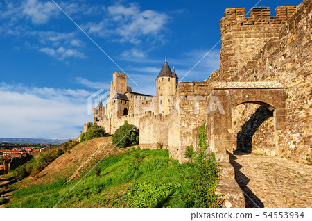 Carcassonne Old town walls, Languedoc, France Carcassonne Old town walls, Languedoc, France 54553934