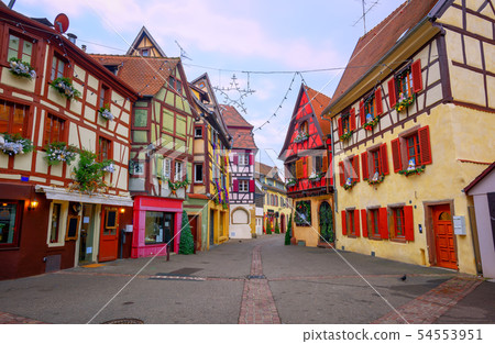 Traditional timber houses in Colmar, France Traditional timber houses in Colmar, France 54553951