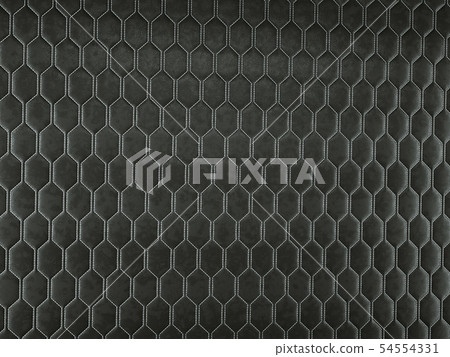 Leather stitched hexagon or honecomb black shiny Leather stitched hexagon or honecomb black shiny 54554331