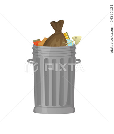 Garbage Bin with Plastic Bag and Litter Rubbish 54555121