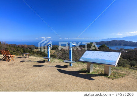 從岡山Ushibo橄欖園/瀨戶內海國家公園的山頂區域的山頂看Maejima和小豆島 54555206