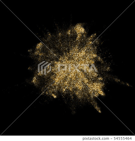 Golden glitter powder paint explosion blast 54555464