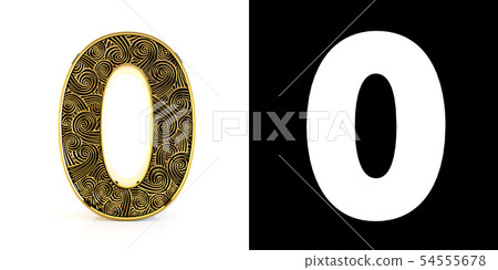 Golden number zero style Zentangle Golden number zero style Zentangle 54555678