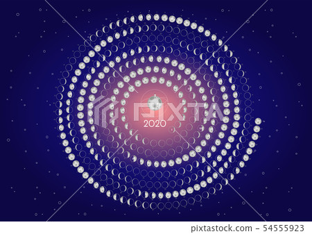 Moon Calendar 2020 Northern Hemisphere Blue 54555923