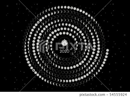 Moon Calendar 2020 Northern Hemisphere Black 54555924