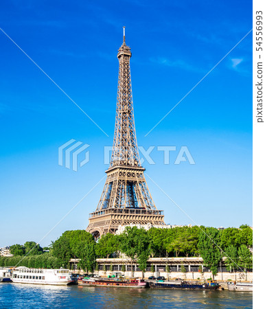 World Heritage Paris Seine River Eiffel Tower Vertical Position World Heritage Paris Seine River Eiffel Tower Vertical Position 54556993