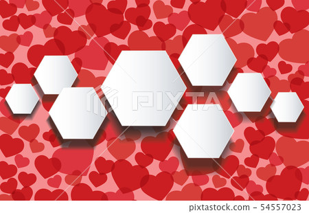 many red hearts infographics hexagon template many red hearts infographics hexagon template 54557023