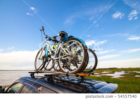 Bicycles on roof racks 54557540