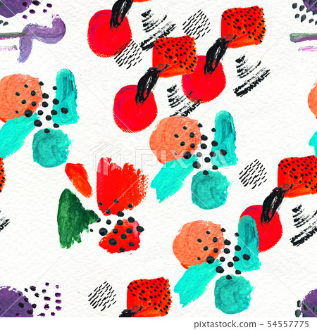 Seamless pattern made by hand drawn paint strokes. Seamless pattern made by hand drawn paint strokes. 54557775