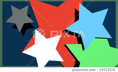 CGRectangular Randomly placed star-shaped drawing paper CGRectangular Randomly placed star-shaped drawing paper 54557978