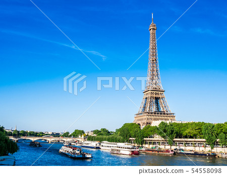 World Heritage Paris Seine River Eiffel Tower 54558098