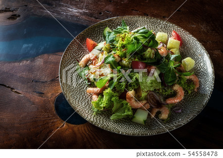 Seafood salad. Delicacies. A restaurant. 54558478