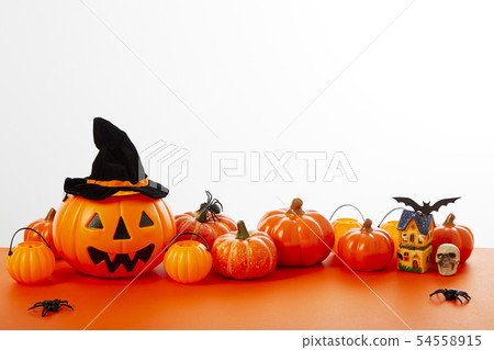 Halloween pumpkin lantern floor orange 54558915