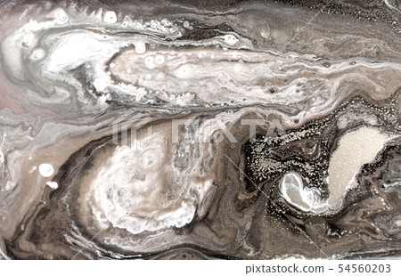 Beige marbling pattern. Golden powder marble liquid texture. 54560203