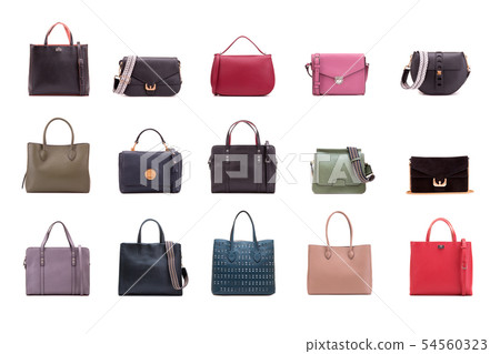 Collection of fashionable women's bags. Fashion 54560323
