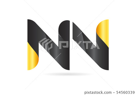 joined or connected NN N N yellow black alphabet 54560339