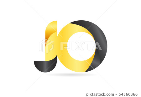 joined or connected JO J O yellow black alphabet joined or connected JO J O yellow black alphabet 54560366