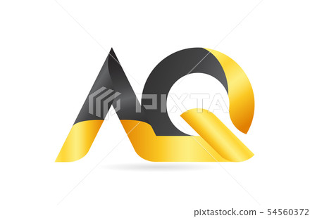 joined or connected AQ A Q yellow black alphabet joined or connected AQ A Q yellow black alphabet 54560372