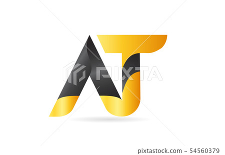 joined or connected AT A T yellow black alphabet joined or connected AT A T yellow black alphabet 54560379