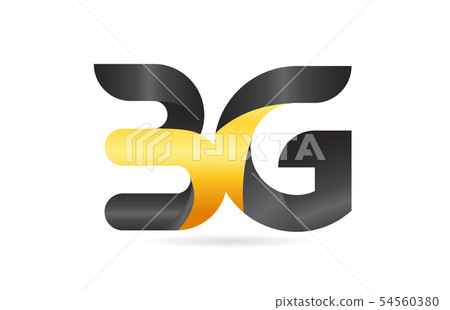 joined or connected BG B G yellow black alphabet joined or connected BG B G yellow black alphabet 54560380