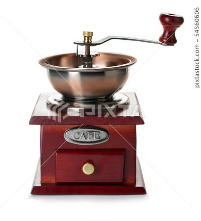 Vintage coffee grinder isolated. 54560606