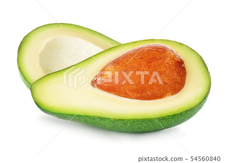 Fresh ripe avocado isolated on white background. 54560840