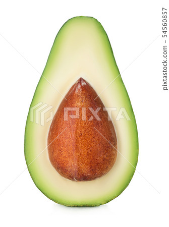 Fresh ripe avocado isolated on white background. 54560857