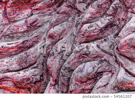 curve red Rock layer surface marble for texture 54561207