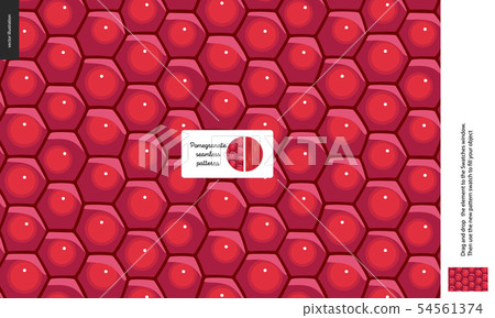 Food patterns, fruit, pomegranate 54561374