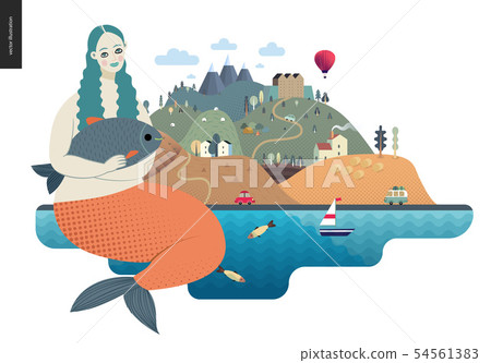 Magical summer landscape 54561383