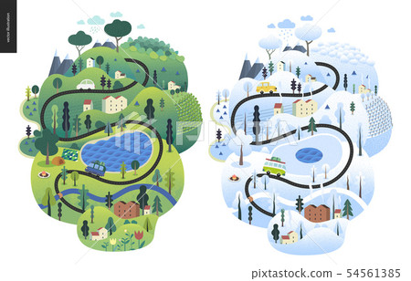 Magical season landscape 54561385