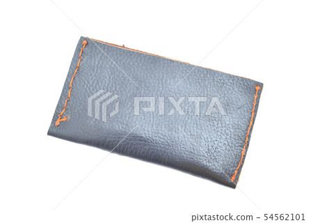 Old leather vintage wallet on white Old leather vintage wallet on white 54562101