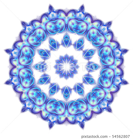 blue purple circle geometric ornament isolated 54562807