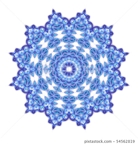 blue circle geometric ornament isolated 54562819