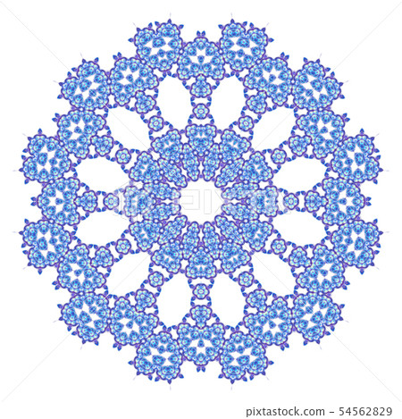 blue circle geometric ornament isolated 54562829