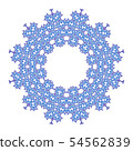 blue purple circle geometric ornament isolated 54562839