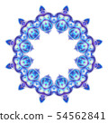 blue purple circle geometric ornament isolated 54562841