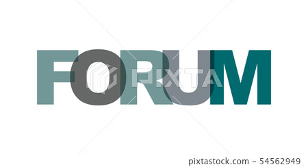 Forum business card text. Modern lettering poster. - Stock Illustration ...
