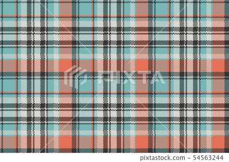 Geometric checkered plaid pixel seamless pattern 54563244
