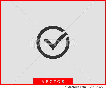 Check mark icon vector symbol design element.-插圖素材 [54563327] - PIXTA圖庫