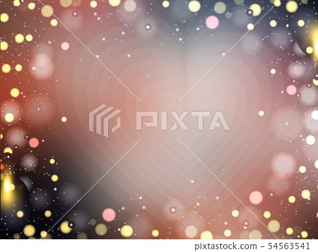 Heart shaped bokeh lights with blur background Heart shaped bokeh lights with blur background 54563541