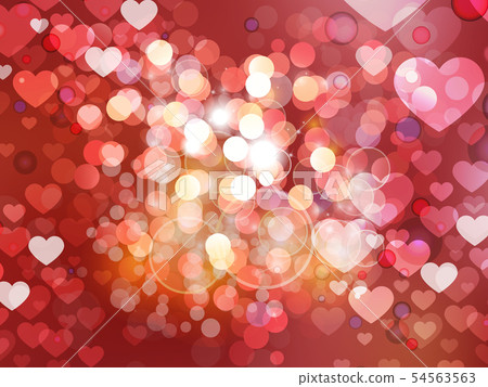 Heart shaped bokeh lights with blur background Heart shaped bokeh lights with blur background 54563563