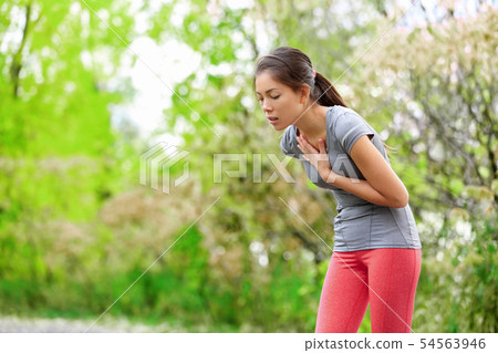 Nausea - nauseous and sick ill runner vomiting 54563946