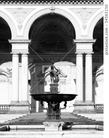 Fountain of Venus with Amor and a dolphin at Wallenstein palace, the seat of Senate of Czech Fountain of Venus with Amor and a dolphin at Wallenstein palace, the seat of Senate of Czech 54565150
